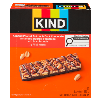Kind bar Almond Peanut Butter & Dark Chocolate Bars 12x40.0 g, $5.21/100g