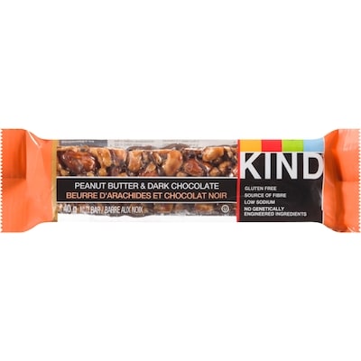 Kind Barres Amandes, beurre d'arachide et chocolat noir 40 g, 4,98 $/100g