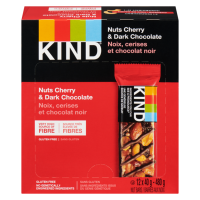 Kind bar Nuts Cherry & Dark Chocolate Bars 12x40.0 g, $5.21/100g