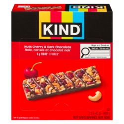 Kind Barres Noix, cerises et chocolat noir 12x40.0 g, 5,21 $/100g