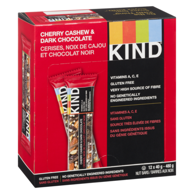 Barres Noix, cerises et chocolat noir
