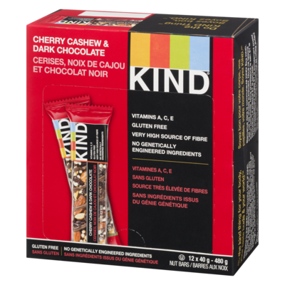 Barres Noix, cerises et chocolat noir