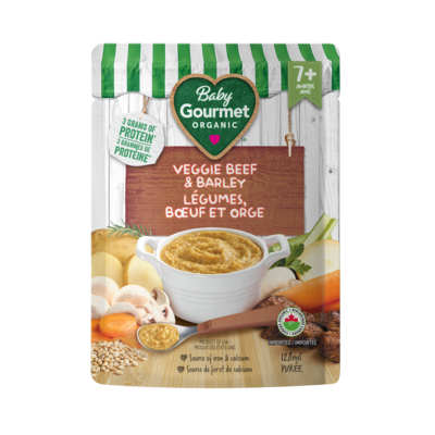 Baby Gourmet Plat préparé biologique légumes, bœuf et orge 128 ml, 2,34 $/100ml