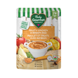 Baby Gourmet Plat préparé biologique poulet et fruits avec riz brun  128 ml, 2,34 $/100ml