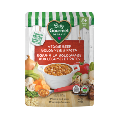 Baby Gourmet Plat préparé biologique bœuf à la bolognaise aux légumes et pâtes  128 ml, 2,18 $/100ml