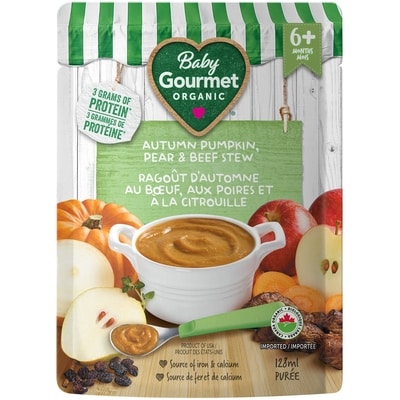 Baby Gourmet Organic Meal Autumn Pumpkin Pear & Beef Stew 128 ml, $2.34/100ml