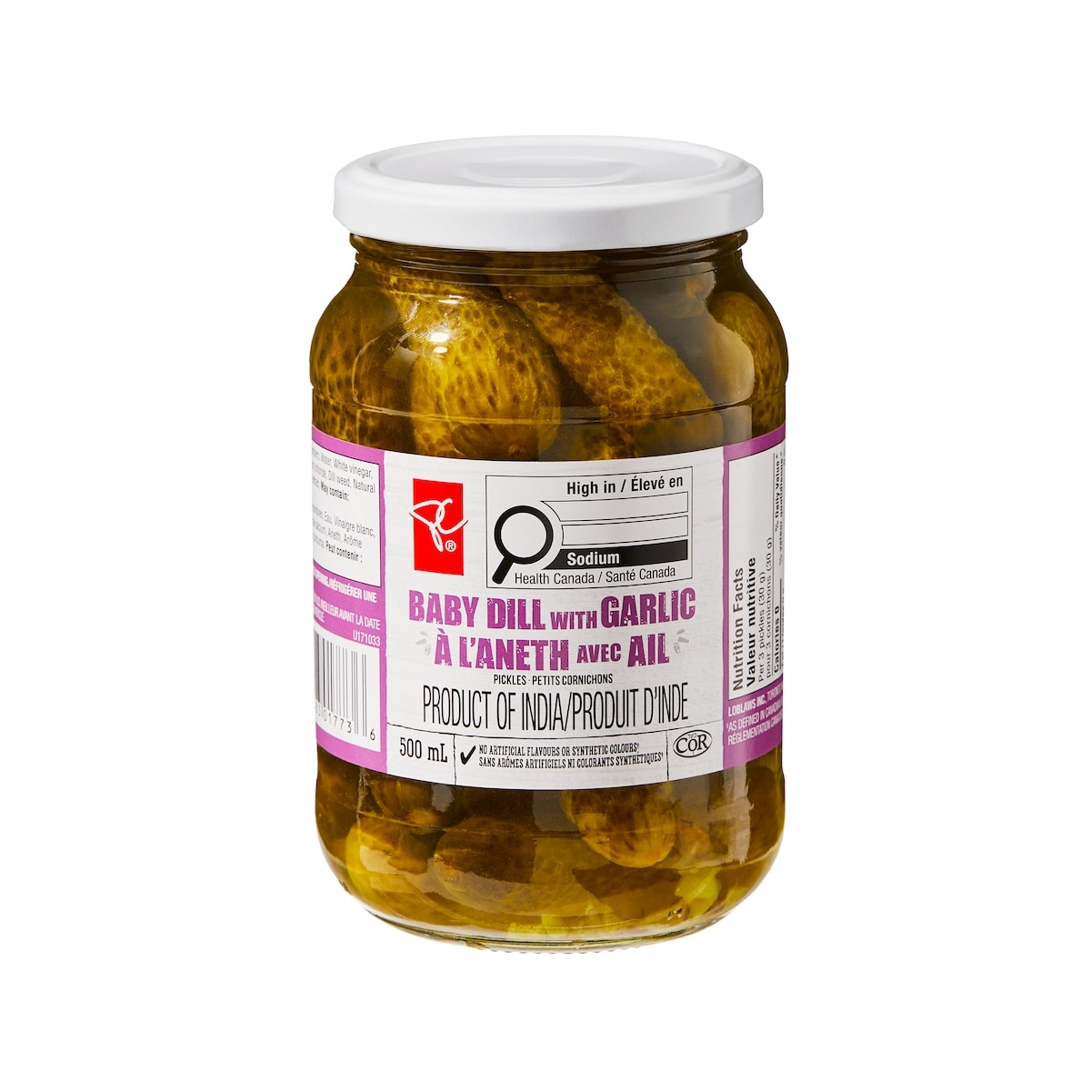 President's Choice Baby Dill Pickles with Garlic