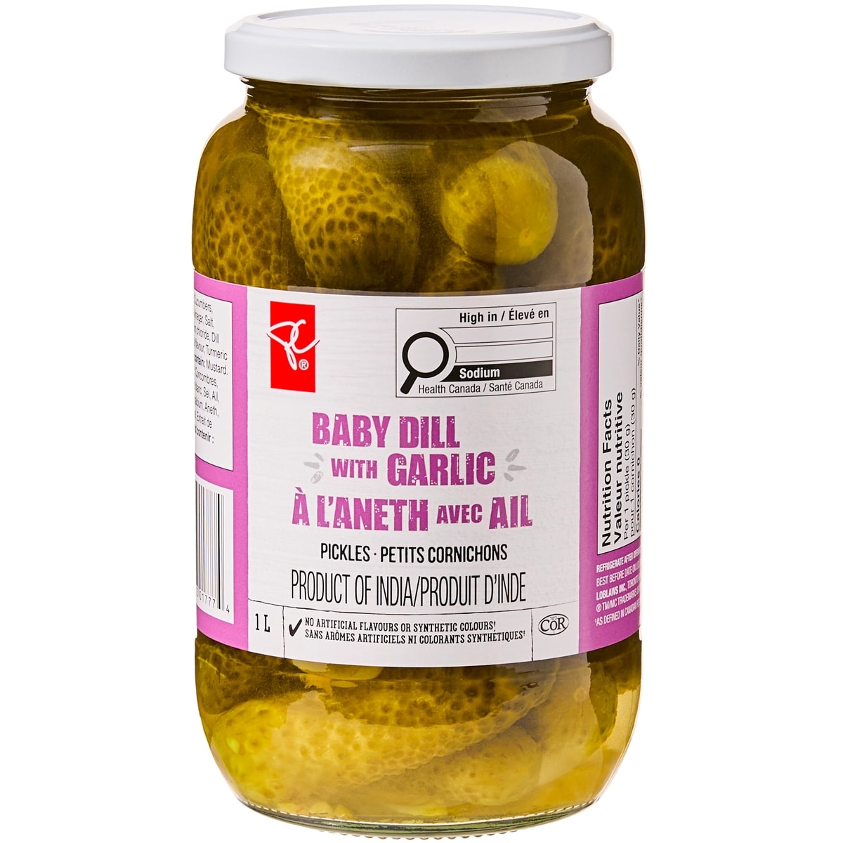 President's Choice Baby Dill with Garlic Pickles