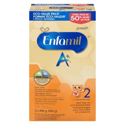 Enfamil Préparation pour bebe A+ 2 en poudre, contenant recharge 992 g, 7,06 $/100g 3,20 $/1lb