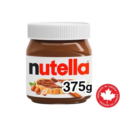 Nutella Pâte à tartiner aux noisettes avec du cacao pour le petit-déjeuner 375 g, 1,33 $/100g