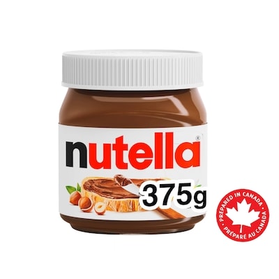 Nutella Pâte à tartiner aux noisettes avec du cacao pour le petit-déjeuner 375 g, 1,47 $/100g