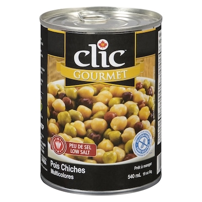 Clic Pois chiches multicolores 540 ml, 0,46 $/100ml