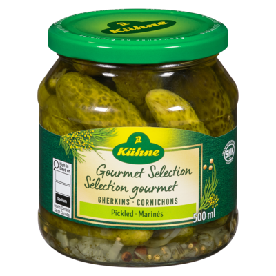 Kuhne Kuehne Gherkins 500 ml, $1.26/100ml
