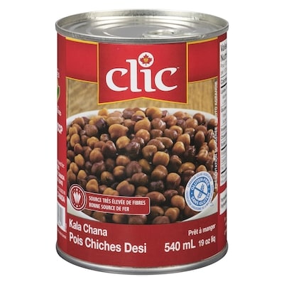Clic Pois chiches bruns 540 ml, 0,46 $/100ml