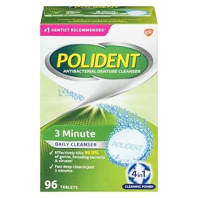 Polident 3 Minute Denture Cleanser 96 ea, $0.09/1ea
