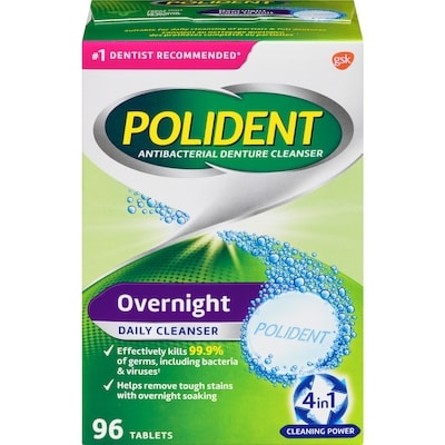 Polident Overnight Denture Cleanser 96 ea, $0.09/1ea