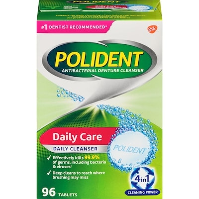 Polident Daily Care Denture Cleanser 96 ea, $0.09/1ea