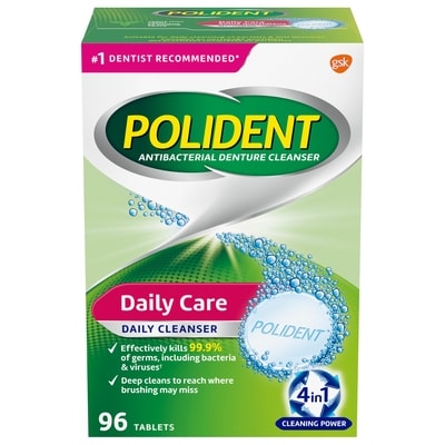 Polident Daily Care Denture Cleanser 96 ea, $0.10/1ea
