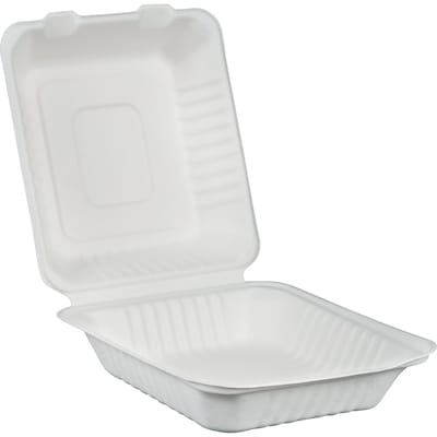 null Emballage double coque compostable, 8po x 8po x 3po 100x1.0 ea, 0,25 $/1ch