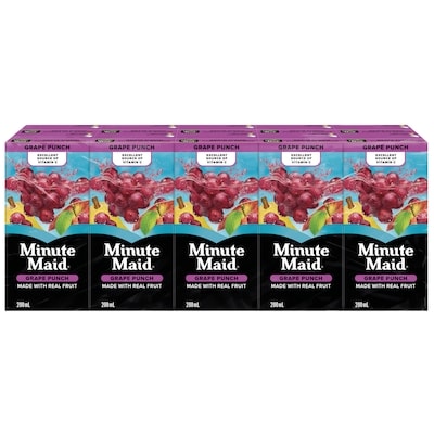 Minute Maid Grape Punch Cartons 10x200.0 ml, $0.22/100ml