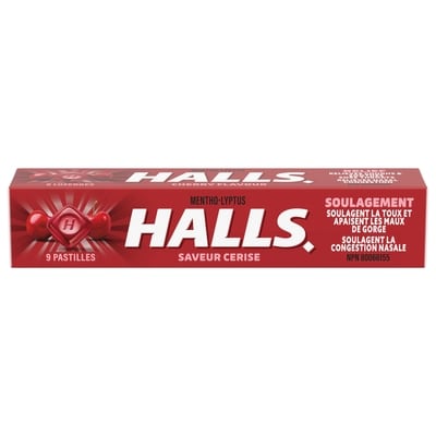 Halls Mentho-Lyptus Cerise, 9 pastilles 9 ea, 0,20 $/1ch