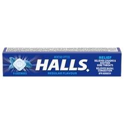 Halls Mentho-Lyptus Saveur ordinaire, bâtonnet de 9 pastilles 9 ea, 0,19 $/1ch