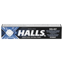 Halls Extra Strong Menthol Cough Drops 9 count 9 ea, $0.22/1ea