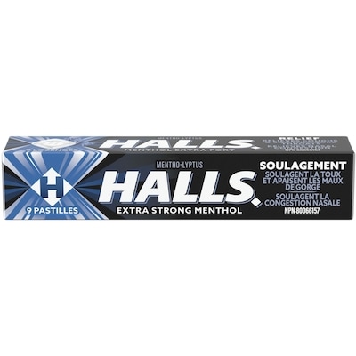 Halls Mentho Lyptus Extra Stark Cough Drops 9 ea, 0,22 $/1ch