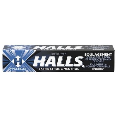 Halls Mentho-Lyptus Extra-fort, 9 pastilles 9 ea, 0,22 $/1ch