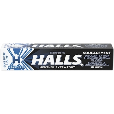 Halls Mentho Lyptus Extra Stark Cough Drops 9 ea, 0,21 $/1ch