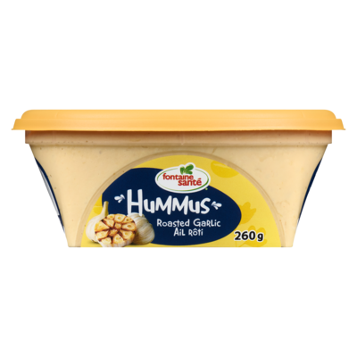 Hummus, ail grillé