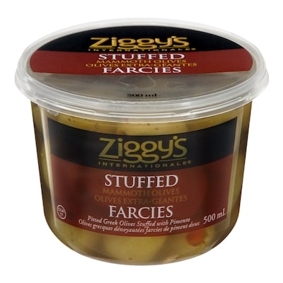 Ziggy’s Olives mammouth farcies 500 ml, 1,40 $/100ml