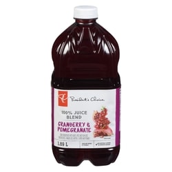 President's Choice 100% Cranberry & Pomegranate Juice Blend 1.89 l, $0.25/100ml