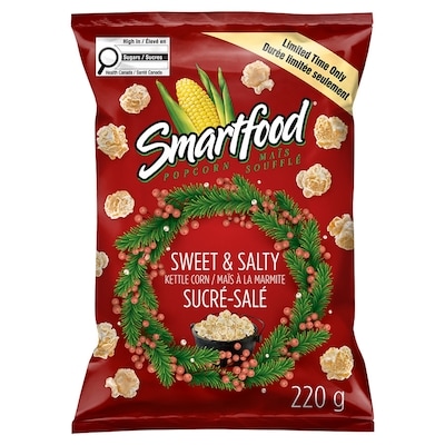 Smartfood Maïs soufflé assaisonné Maïs à la marmite Sucré-salé 220 g, 2,27 $/100g