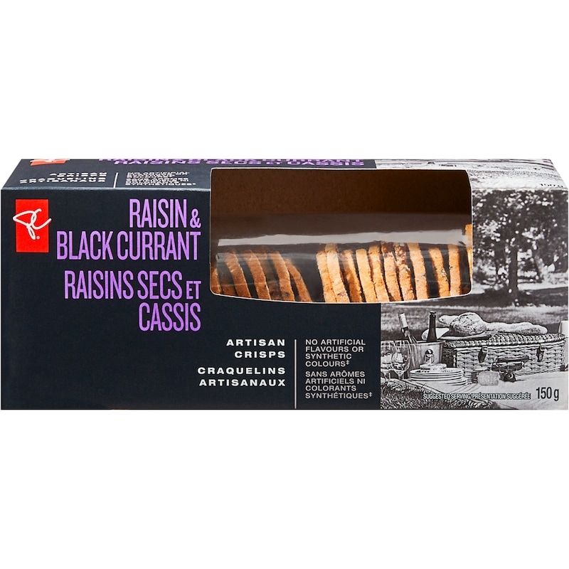 CRDP原料　5g PC Black Label Raisin and Black Currant Artisan Crisps - 150 g | Zehrs