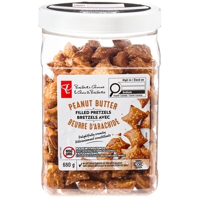 President's Choice Peanut Butter Filled Pretzels 680 g, $1.54/100g