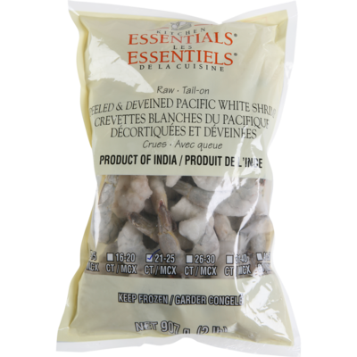 GFS White Shrimp, Peeled & Deveined 21-25 ct     910 g, $2.86/100g