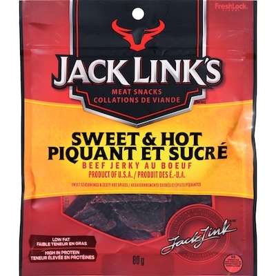Jack Links Beef Jerky, Sweet & Hot 80 g, $9.36/100g