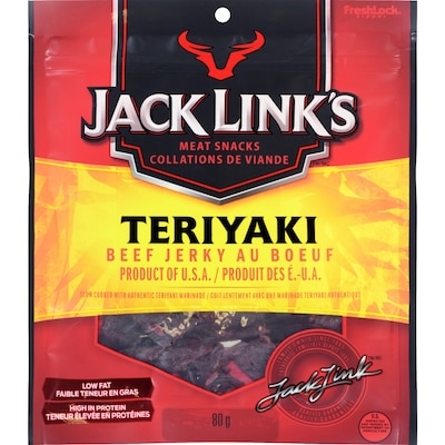 Jack Links Beef Jerky, Teriyaki 80 g, $9.36/100g