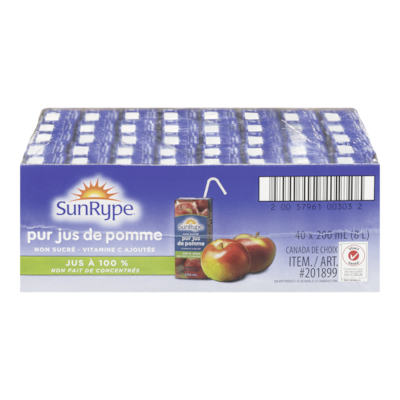 SunRype Jus de pomme à 100 %  40x200.0 ml, 0,22 $/100ml