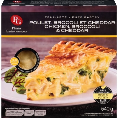 Plaisirs Chicken Broccoli Cheese Pastry  540 g, $1.76/100g