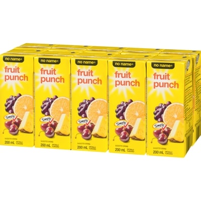 No Name Fruit Punch Juice Boxes 10x200.0 ml, $0.19/100ml