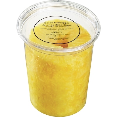 null Ananas doré évidé 0.6 kg, 1,00 $/100g