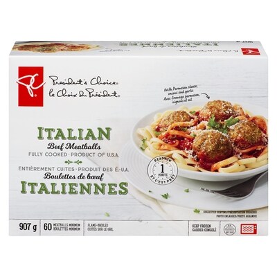 le Choix du Président Boulettes de boeuf Style Italien 907 g, 2,09 $/100g