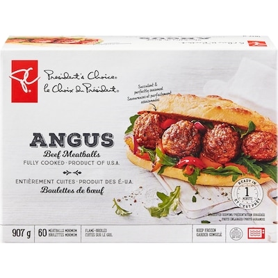 le Choix du Président Boulettes de bœuf angus 907 g, 1,10 $/100g