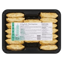 Pagoda Vegetable Egg Rolls 1.02 kg, $1.08/100g