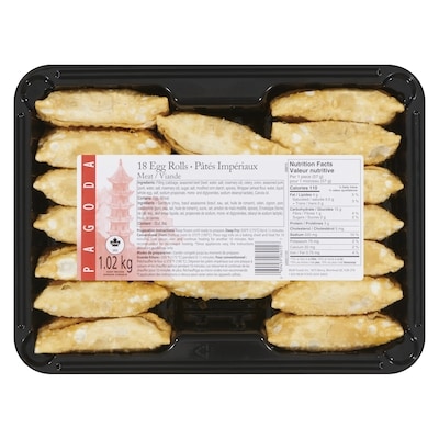 Pagoda Meat Egg Rolls 1.02 kg, $1.08/100g