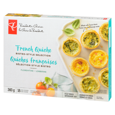 Quiches françaises – sélection style bistro