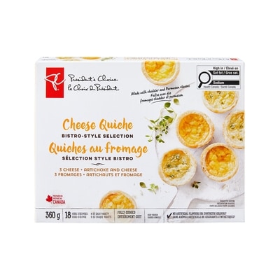 President's Choice Bistro-Style Selection Cheese Quiche 360 g, $2.78/100g