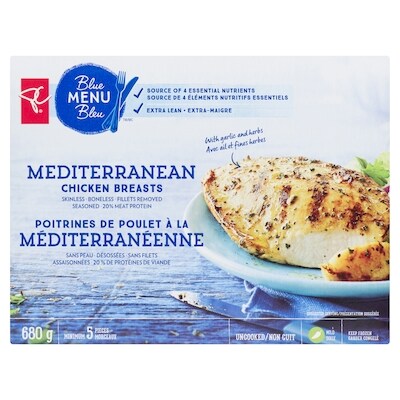 PC Blue Menu Chicken Breast Mediterranean Mild 680 g, $2.21/100g